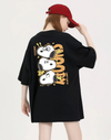 大人可愛い プリント ファッショ 半袖 Tシャツ E-13454