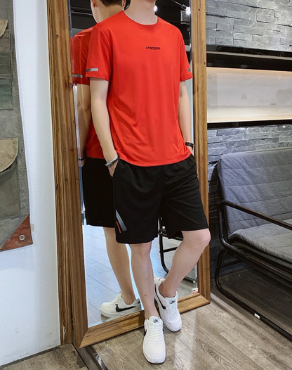 今季トレンド スポーツ Tシャツ & ショーツ セットアップ E-80096