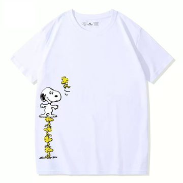 男女兼用 プリント ファッショ 半袖 Tシャツ E-13459