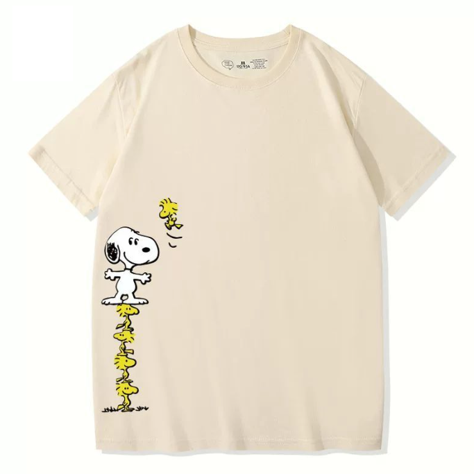 男女兼用 プリント ファッショ 半袖 Tシャツ E-13459