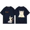 男女兼用 プリント 肌触りよい Tシャツ E-13405