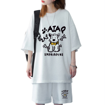 売れ筋 プリント Tシャツ & ショーツ セットアップ E-80100