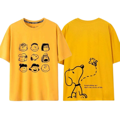 男女兼用 カジュアル プリント Tシャツ E-13464