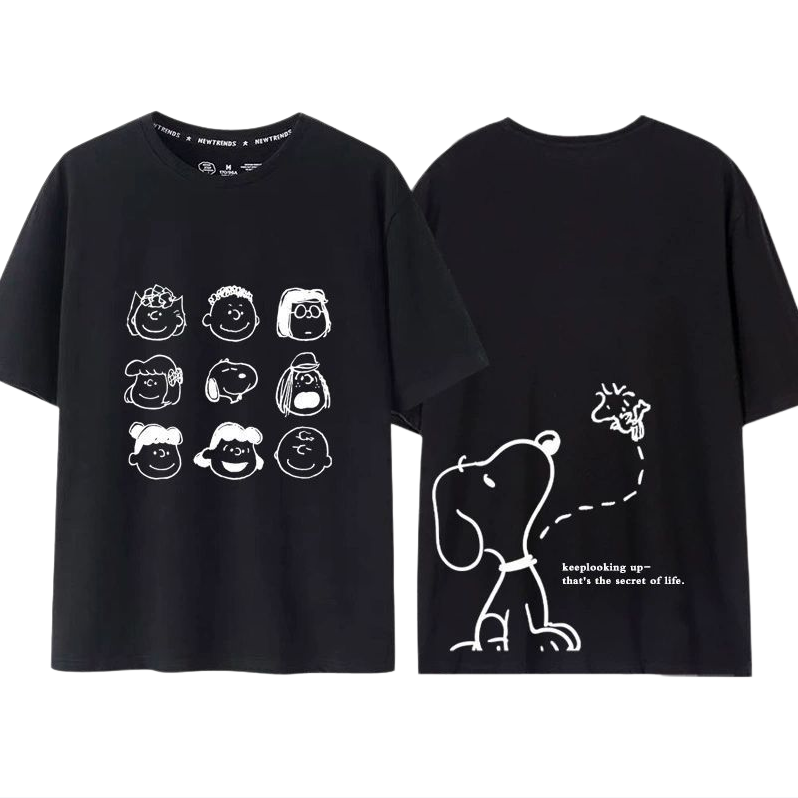 男女兼用 カジュアル プリント Tシャツ E-13464