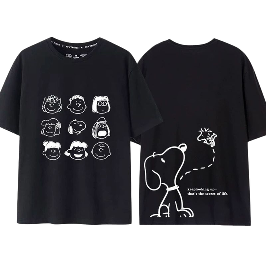 男女兼用 カジュアル プリント Tシャツ E-13464