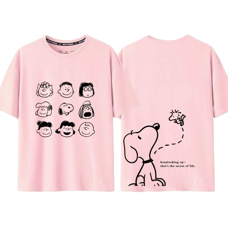 男女兼用 カジュアル プリント Tシャツ E-13464