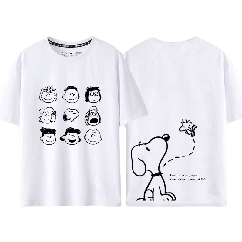 男女兼用 カジュアル プリント Tシャツ E-13464
