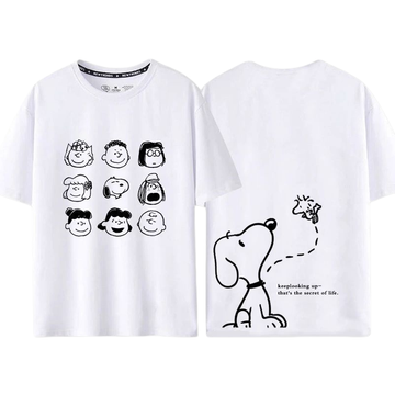 男女兼用 カジュアル プリント Tシャツ E-13464