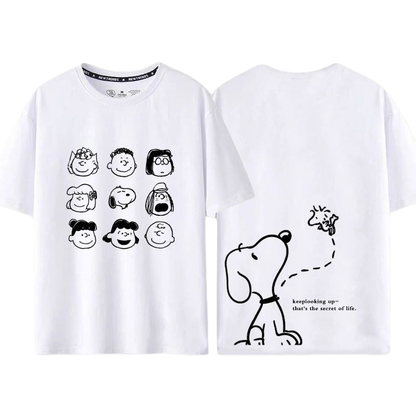 男女兼用 カジュアル プリント Tシャツ E-13464