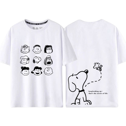 男女兼用 カジュアル プリント Tシャツ E-13464