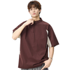 速乾通気素材 軽量 ジップ Tシャツ E-80105