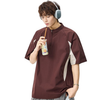 速乾通気素材 軽量 ジップ Tシャツ E-80105