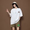 売れ筋 ゆったり Tシャツ & ショーツ セットアップ E-80109