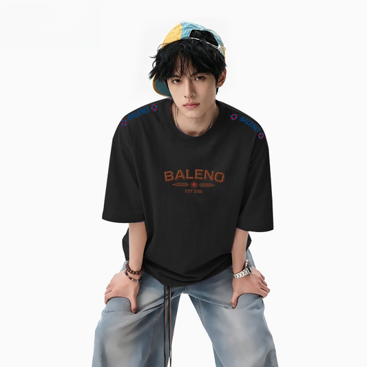 コーデの主役に！男女兼用 プリント 半袖 カジュアル Tシャツ F-50061