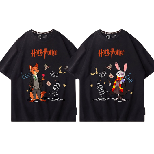 人気高い 男女兼用 カップル プリント 半袖 Tシャツ F-13519
