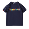 【半額！8月31日まで】男女兼用 カジュアル プリント 半袖 Tシャツ F-13588