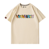 【半額！8月31日まで】男女兼用 カジュアル プリント 半袖 Tシャツ F-13588