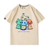 男女兼用 合わせやすい プリント 半袖 Tシャツ F-13589