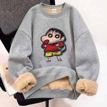 【ぬくぬく裏起毛】防寒 長袖 丸首 カジュアル 秋冬 男女兼用 スウェット U-13782