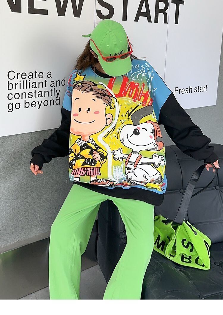 超人気 デザイン性抜群 絶対流行 スタイルアップ カジュアル プリント 4色選択 パーカーE-9381