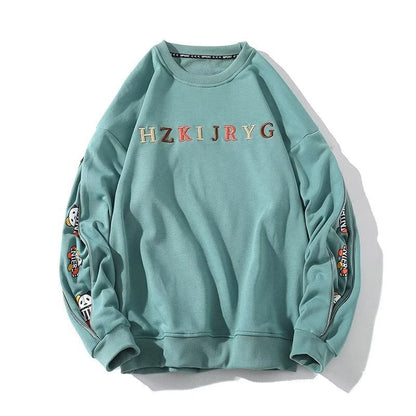 おすすめ熊柄  刺?ロゴ ユニセックスゆったりスウェット全4色E -4657