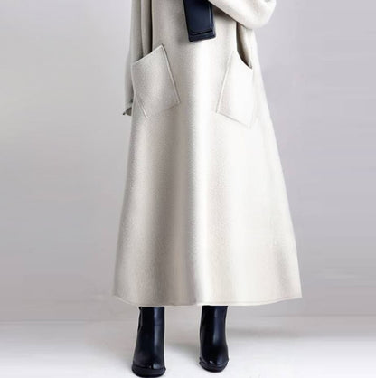 デザイン感抜群レイヤード風ゆったり全2色ケープコートE-12217