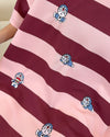 着回し力抜群 カジュアル ストライプ柄 プリント ゆったり半袖Tシャツ ＜ins-8482＞