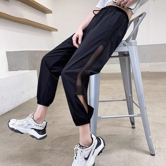 絶対欲しい ファッション カジュアル 速乾 メッシュ 涼しい 極薄 スポーツパンツE-6704