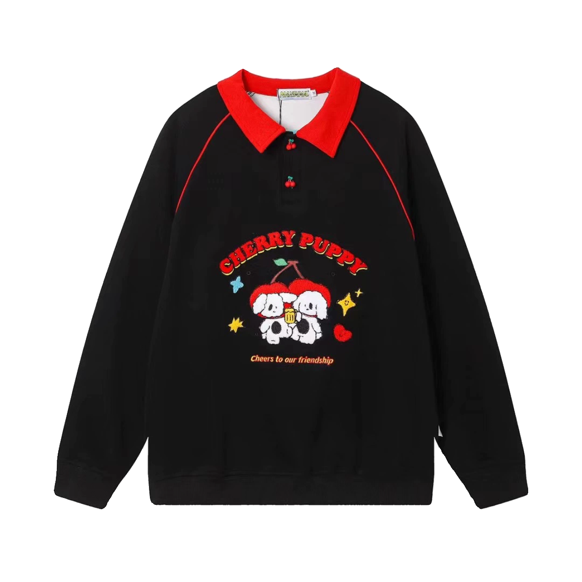 大人可愛い刺?ロゴワンちゃんスウェット全2色E  -4595