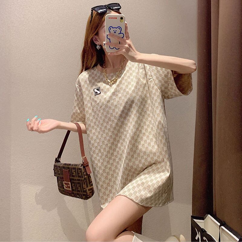 超人気 シンプル ファッション ルーズ半袖シャツE-6770