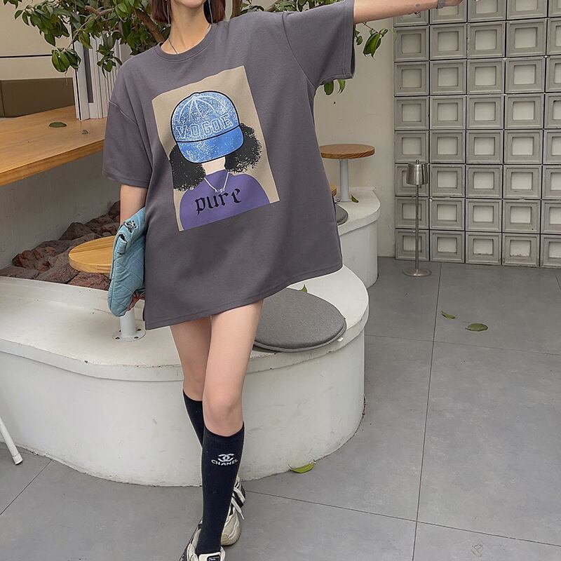 話題沸騰中 都市ファッショ 流行新作 オシャレ デザイン プリント全6色 半袖TシャツE-9108