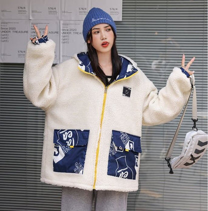 【リバーシブル】大好評 ラムスキン ファッション コートE-5625