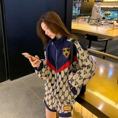 話題沸騰中 スタイルアップ 目を奪われる 切り替え ジャケット＋ショートパンツ セットアップE-9192