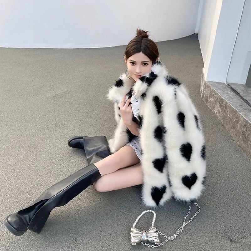 絶対欲しい 美人度アップもこもこボア厚手ジャケットE-12382