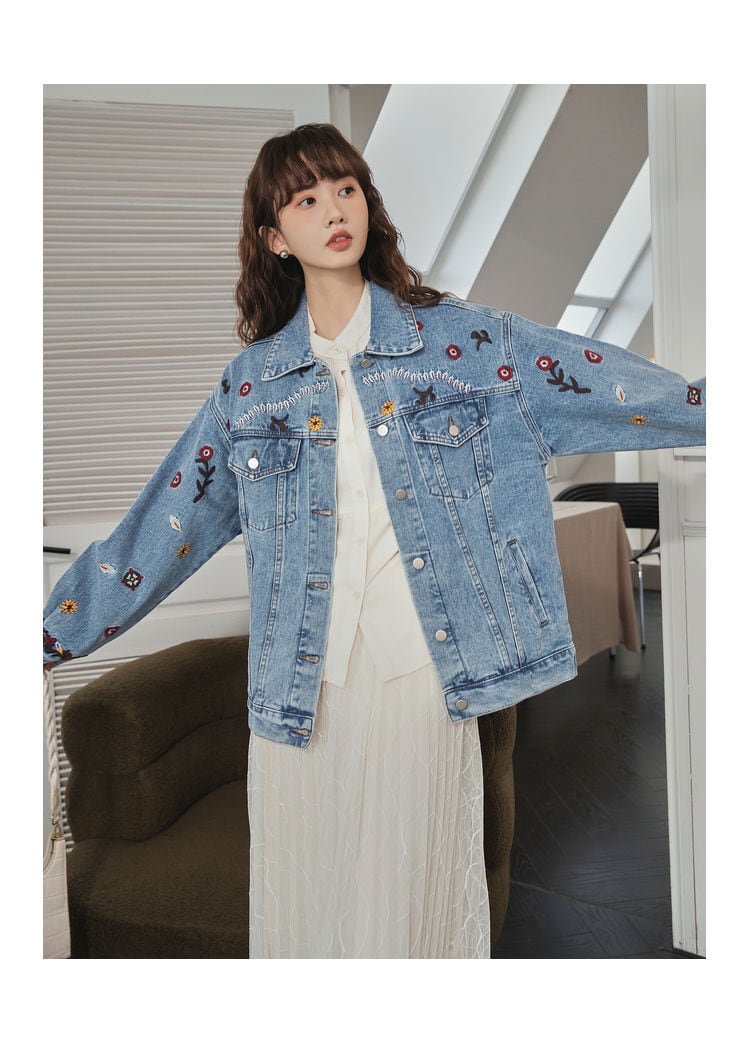 超人気 ファッション スウィート 個性派 デニムジャケット<ins-6543>