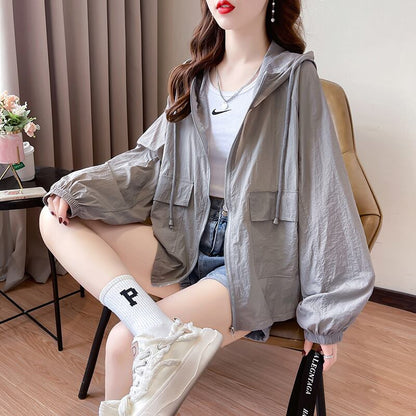 定番シンプル 簡潔 今季マストバイ カジュアル 日焼け対策 全2色 パーカー コートE-9110