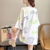 【半額！期間限定！！】カジュアル 好感度満載 切り替え プリント Tシャツ カットソー＜ins-3543＞