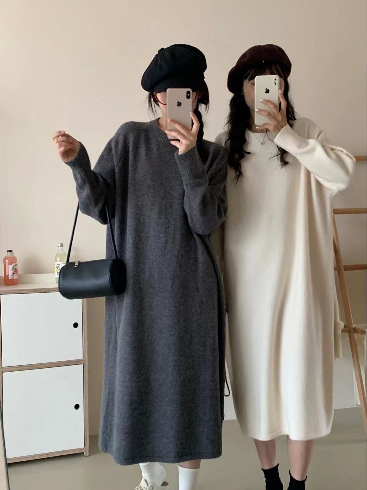 激安セール プラスベルベット ファッション 5色 長袖 ニット セーター E-10382