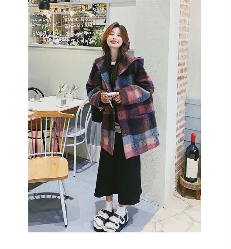 柔らかくて優しい印象 ラムフリース カジュアル コート ボアジャケットE-10140