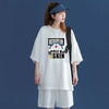 好感度UP カジュアル シンプル 半袖Ｔシャツⅹパンツセット全4色<ins-8203>