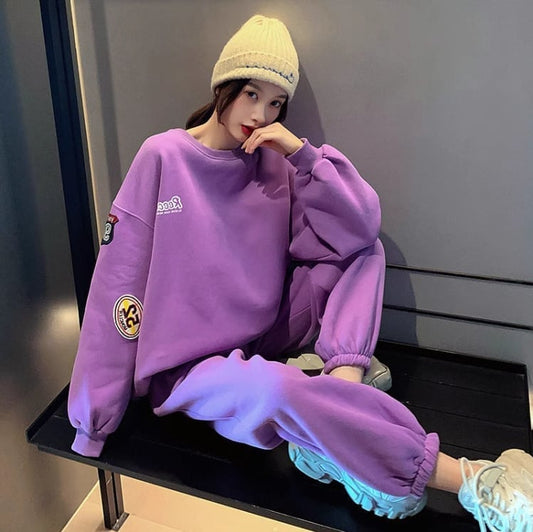 【裏起毛あり】人気爆発 長袖スウェットXパンツ 厚手 セットアップ全2色E-4712