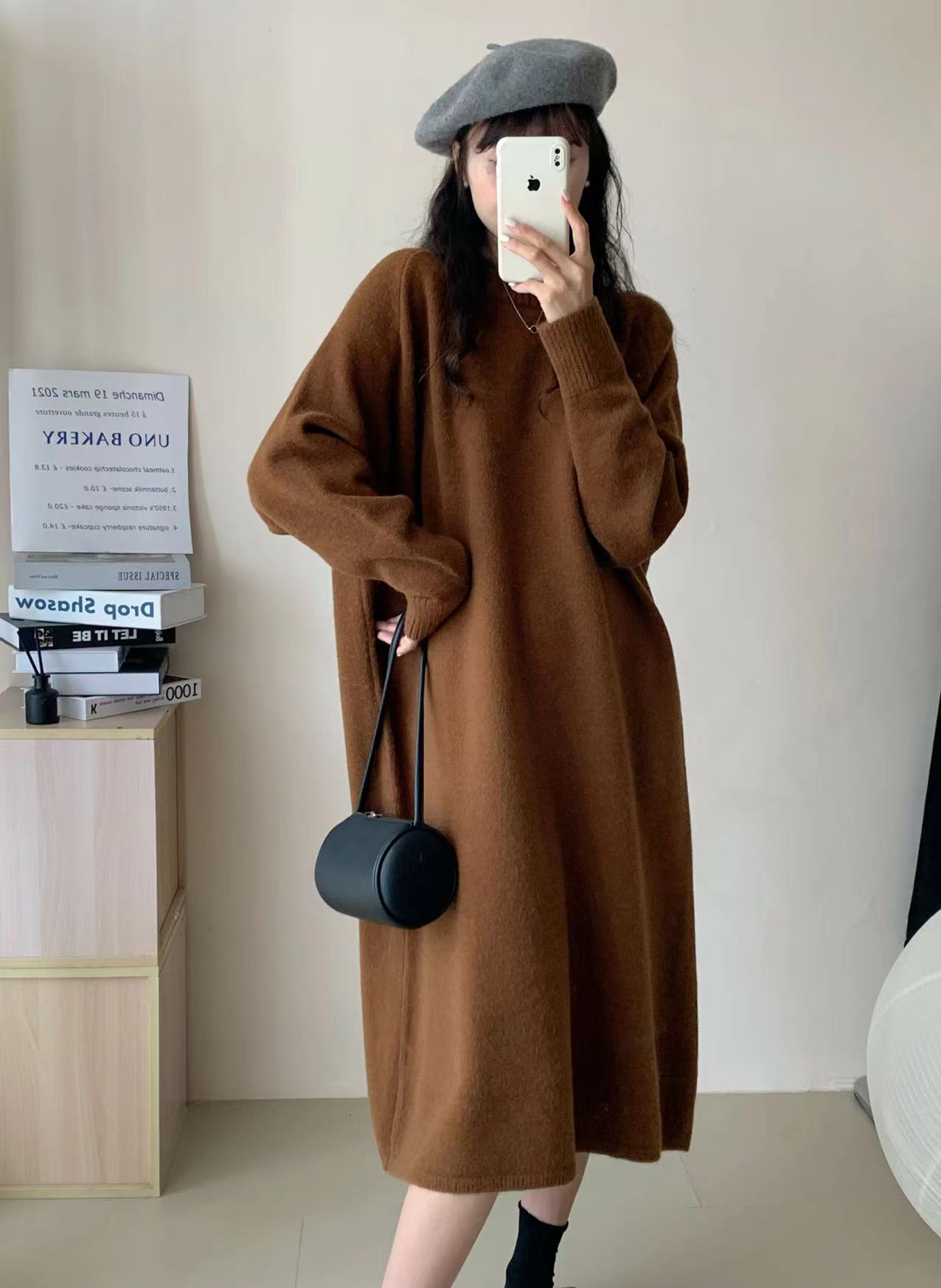 激安セール プラスベルベット ファッション 5色 長袖 ニット セーター E-10382