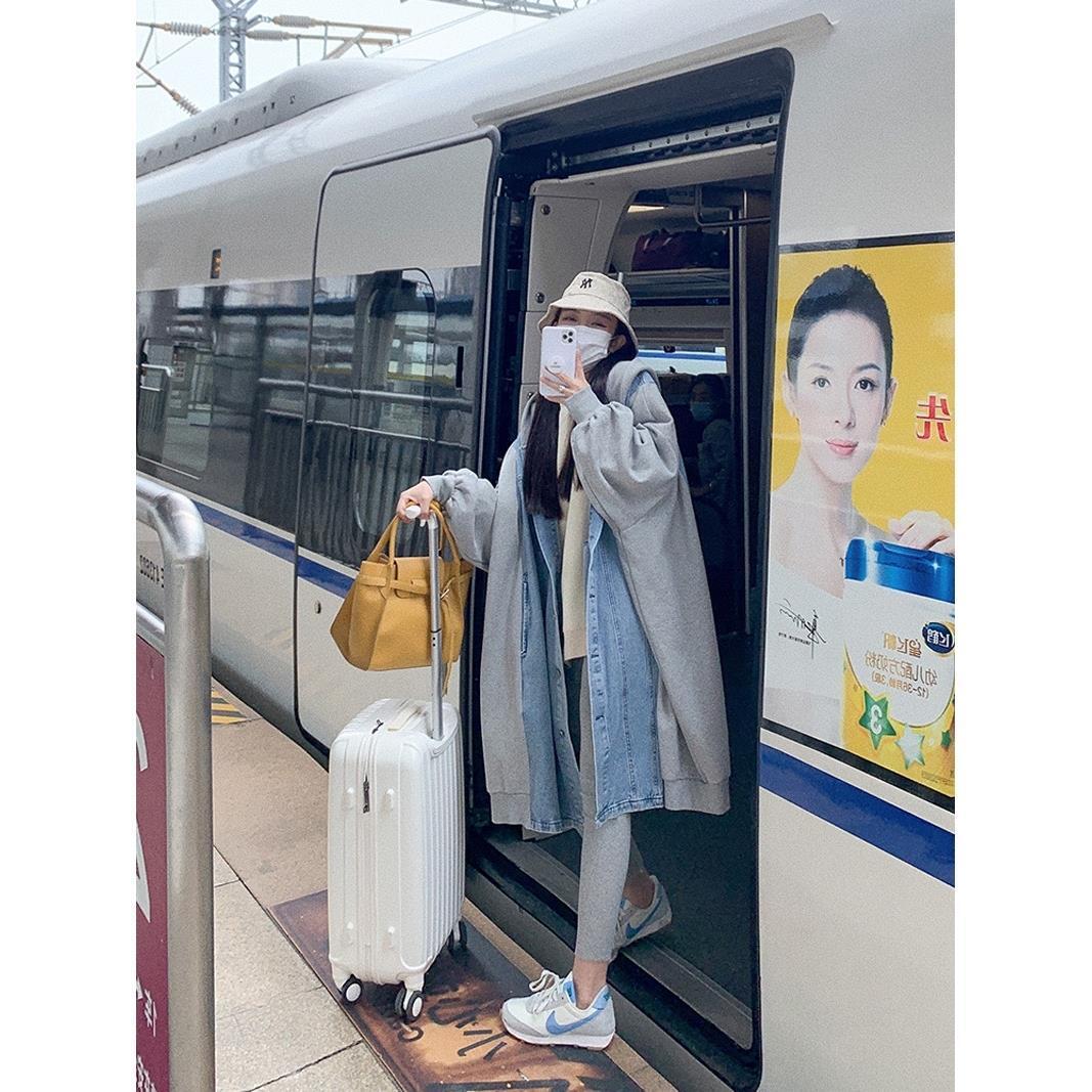 都市ファッショ デザイン オシャレ デザイン性抜群 デニム 切り替え ゆったりコートE-9804