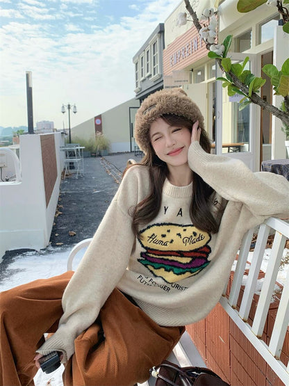 人気上昇中  絶対流行 柔らかくて優しい印象  デザイン性抜群  ニットトップスiEf-9893