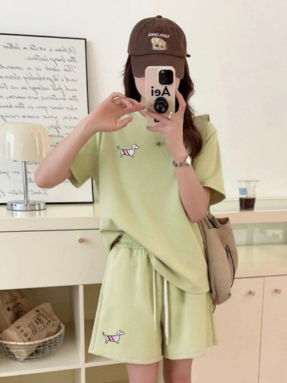 人気上昇中 着心地良い 真夏も快適 カジュアル 全5色 半袖 Tシャツ ショートパンツ セットアップ E-9216