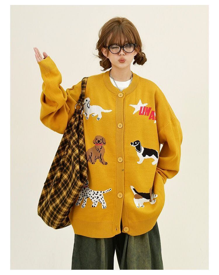 大活躍 高見えデザイン 着回し力抜群 キュート ファッション 2色選択 ニットトップスE-9759