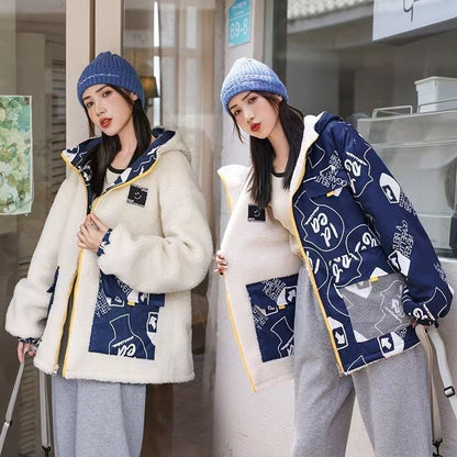 【リバーシブル】大好評 ラムスキン ファッション コートE-5625