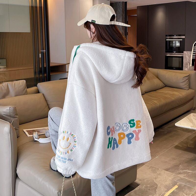 売り切れ必至 カジュアル 定番シンプル 2色選択 ラムフリース コート ボアジャケットE-9805