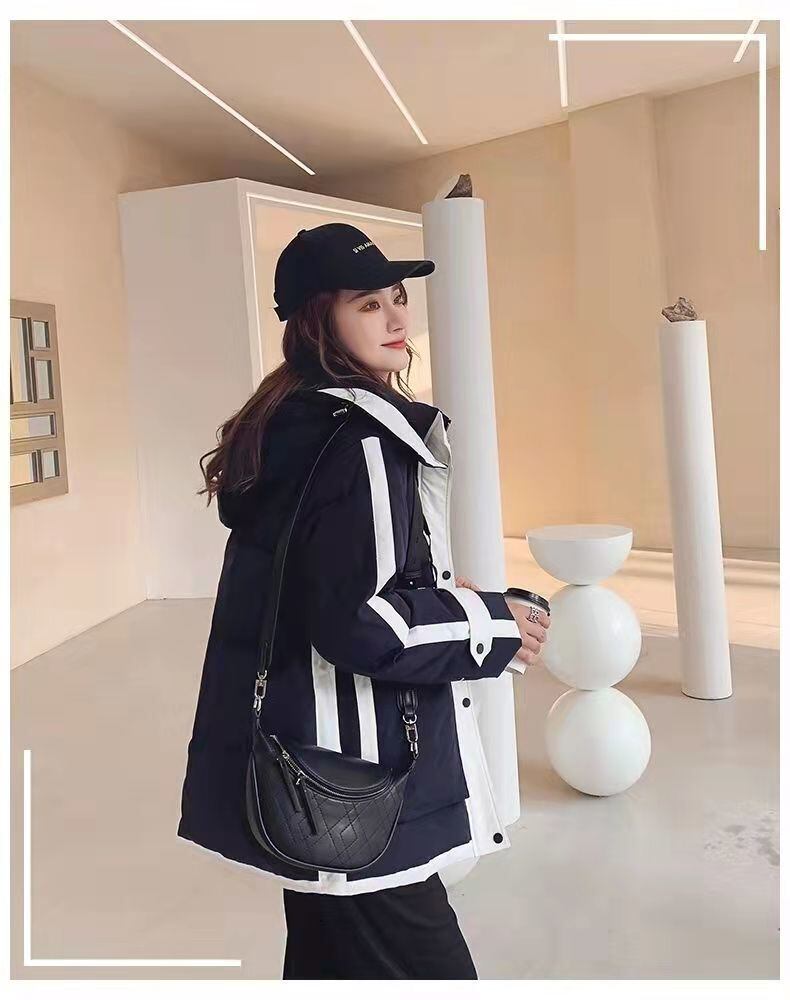 大活躍 オシャレ 都市ファッショ デザイン 気質アップ 切り替え ダウンジャケット E-9871