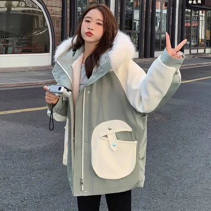 大活躍 デザイン 冬服 気質アップ 切り替え ダウンジャケット E-10047